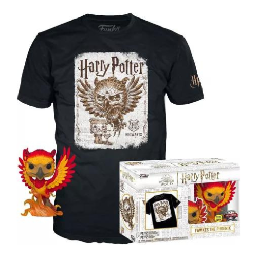 Funko T-POP! Harry Potter #144 Fawkes GITD + T-shirt