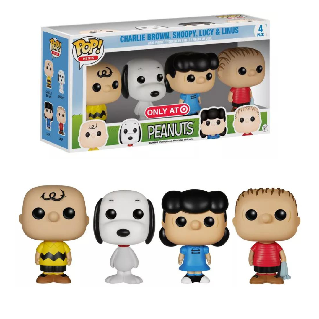 Funko POP! Pocket: Peanuts #4Pack Charlie Brown, Snoopy, Lucy and Linus