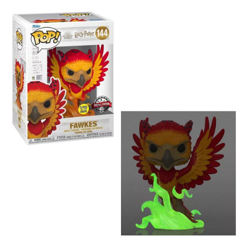 Funko T-POP! Harry Potter #144 Fawkes GITD + T-shirt