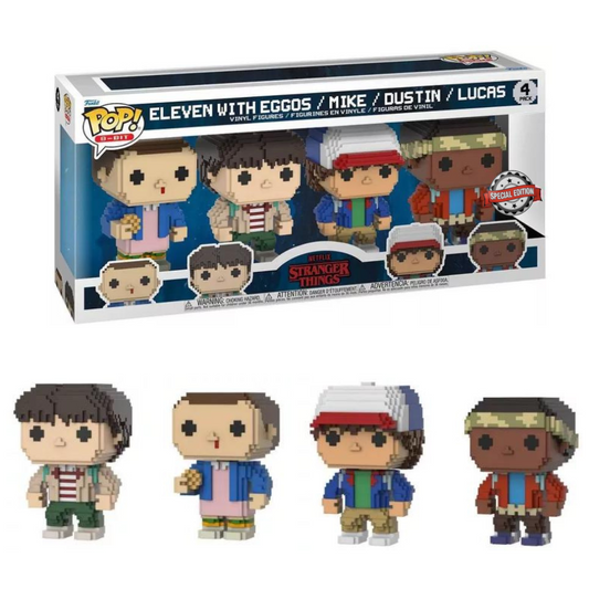 Funko POP! Stranger Things 8-bit 4Pack : Eleven / Mike / Dustin / Lucas