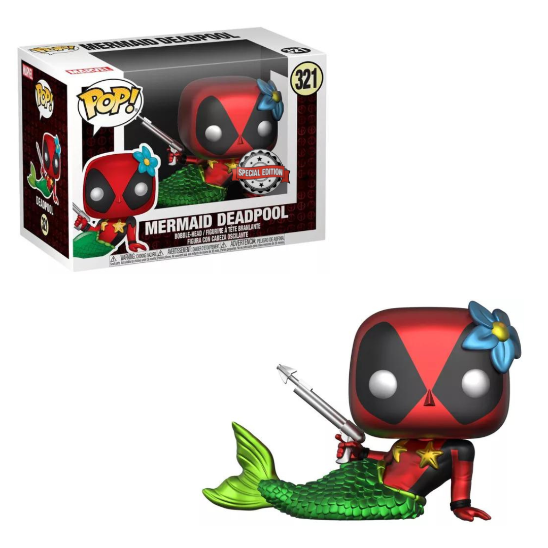 Funko POP! Marvel - Deadpool #321 Mermaid Deadpool (métallique)