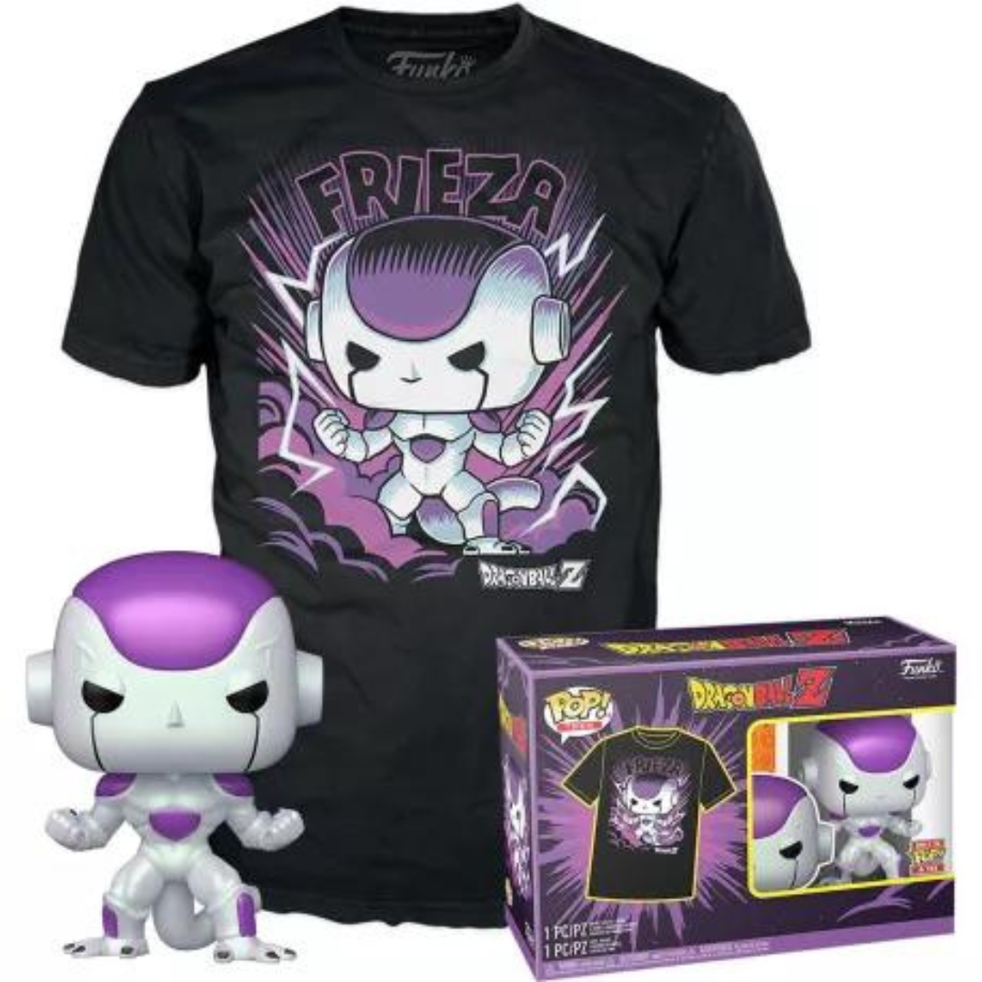 Funko T-POP! Anime - Dragon Ball Z #861 Frieza Final Form Métallique + T-shirt