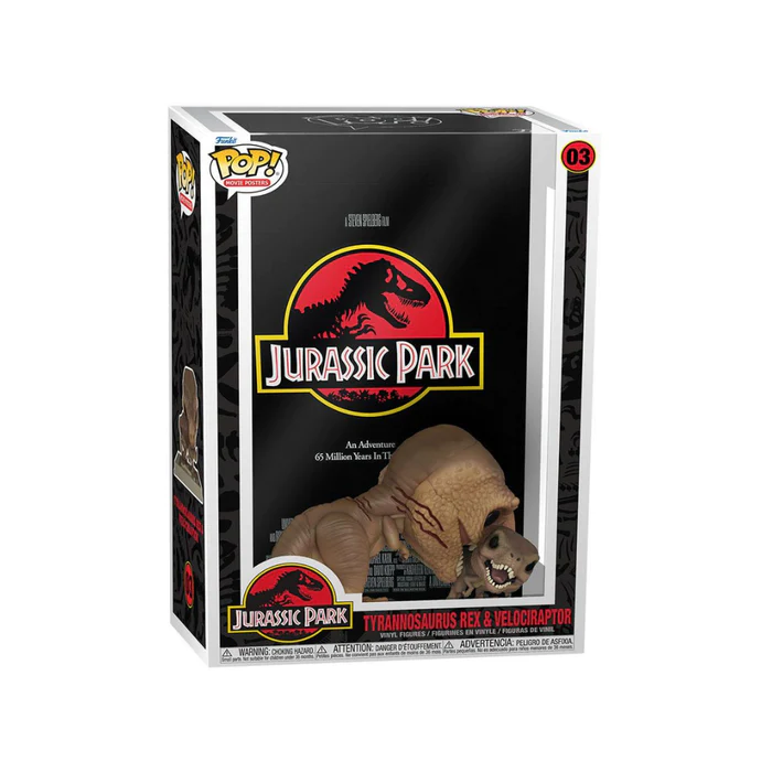 Funko POP! GIANT Poster Jurassic Park #03 Tyrannosaurus Rex and Velociraptor