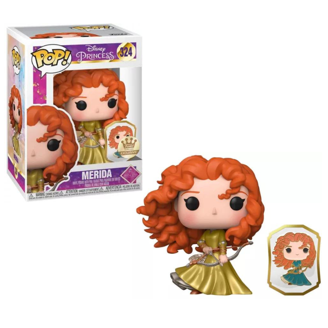 Funko POP! Disney - Ultimate Princess #324 Merida ( Gold ) + Pin